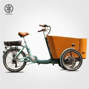 KK6006 Orange Front Loader Electric Cargo Tricycle