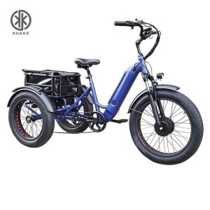 KK8031 Blue Rear Loader Electric Cargo Tricycle